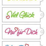 Stickdatei DANKE / MERCI Verpackung 4x - Sewando