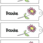 Stickdatei - DANKE / MERCI Verpackung in 3 Sprachen - Sewando