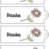 Stickdatei - DANKE / MERCI Verpackung in 3 Sprachen - Sewando