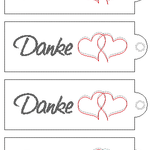 Stickdatei DANKE Verpackung mit Spruch - Sewando