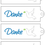 Stickdatei DANKE Verpackung mit Spruch - Sewando