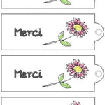 Stickdatei - DANKE / MERCI Verpackung in 3 Sprachen - Sewando