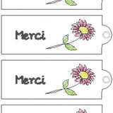 Stickdatei - DANKE / MERCI Verpackung in 3 Sprachen - Sewando