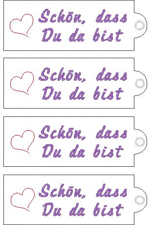 Stickdatei DANKE Verpackung mit Spruch - Sewando