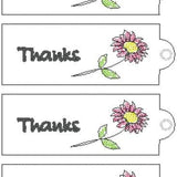 Stickdatei - DANKE / MERCI Verpackung in 3 Sprachen - Sewando