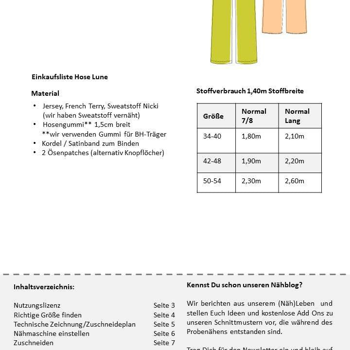 Schnittmuster Jogginghose Lune Gr. 34-54 - Beamerdatei - Sewando