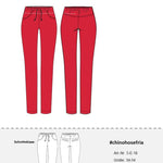 Schnittmuster Damen Chino Hose Fria Gr. 34-54 - A4-/Großformatdatei - Sewando