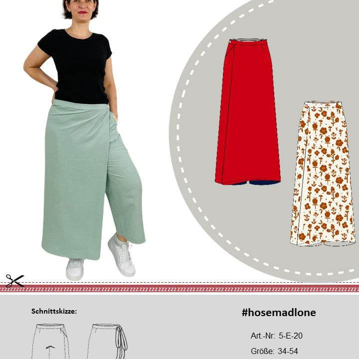 Schnittmuster Damen Hose Madelone Gr. 34-54 Wickelhose - Sewando