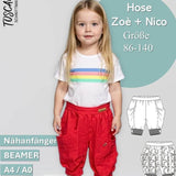 Schnittmuster Kinderhose Zoe+Nico Gr. 86-140 unisex - Sewando