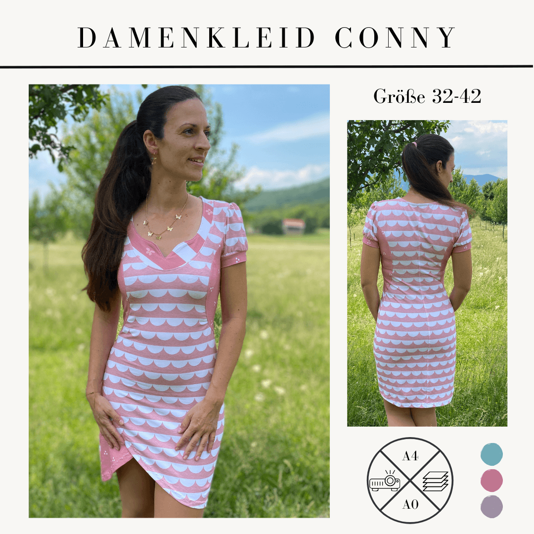Schnittmuster Kleid mit Herzausschnitt Conny fGr. 32-48 - Sewando