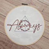 Stickdatei - Kranz "Always" Heiligtümer des Todes