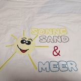 Stickdatei - Spruch "Sonne, Sand und Meer"