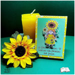 Plotterdatei Sonnenblumen Wichtel Gerda Sublimation, Digistamp, Digipaper ! - Sewando