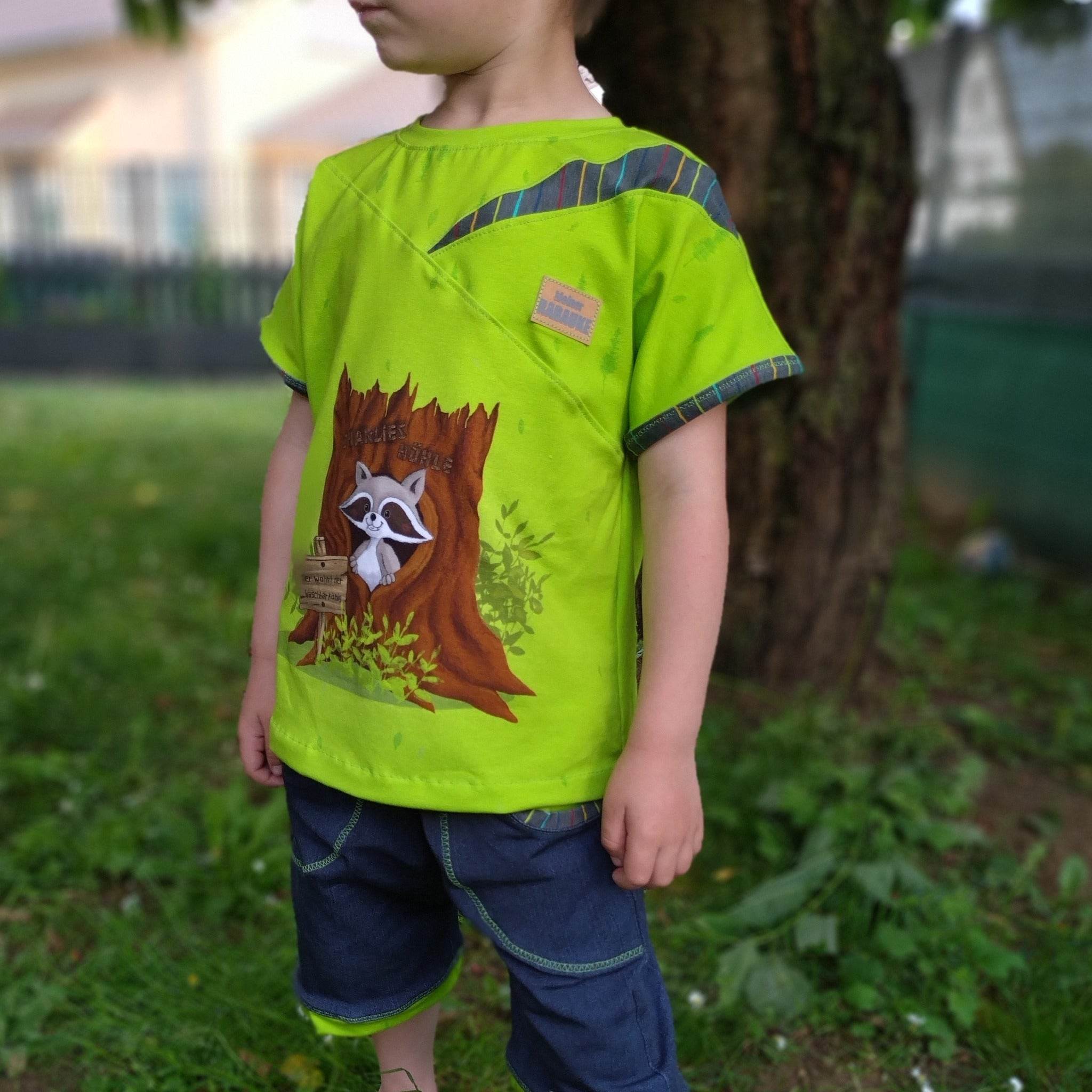 Kombipaket Schnittmuster Main PiniShirt Gr. 80-164 + Stickdatei Hello Summer - Sewando