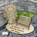 Plotterdatei Sonnenblumen Wichtel Gerda Sublimation, Digistamp, Digipaper ! - Sewando
