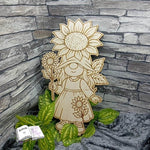 Plotterdatei Sonnenblumen Wichtel Gerda Sublimation, Digistamp, Digipaper ! - Sewando