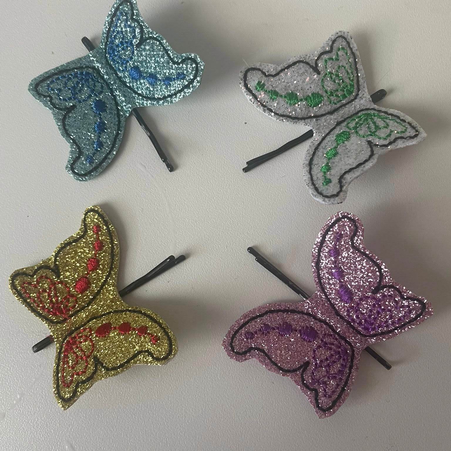 Stickdatei - Bobby-Pin Schmetterlinge für Haarklemmen - Sewando