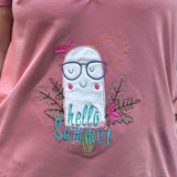 Kombipaket Schnittmuster Main PiniShirt Gr. 80-164 + Stickdatei Hello Summer - Sewando