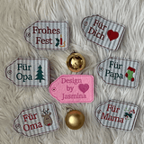 Stickdatei Weihnachten Anhänger Set 050a - Sewando