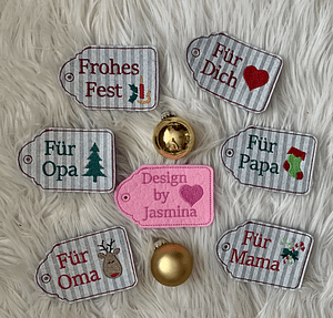 Stickdatei Weihnachten Anhänger Set 050a - Sewando
