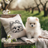 Stickdatei  - Weniger Stiche Pomeranian "Lou"  -realistisch - FÜR HELLE STOFFE