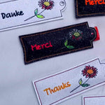 Stickdatei - DANKE / MERCI Verpackung in 3 Sprachen - Sewando