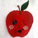 Stickdatei - 6 Äpfel mit Gesichtern (Doodle Applikation) - Sewando