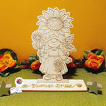 Plotterdatei Sonnenblumen Wichtel Gerda Sublimation, Digistamp, Digipaper ! - Sewando