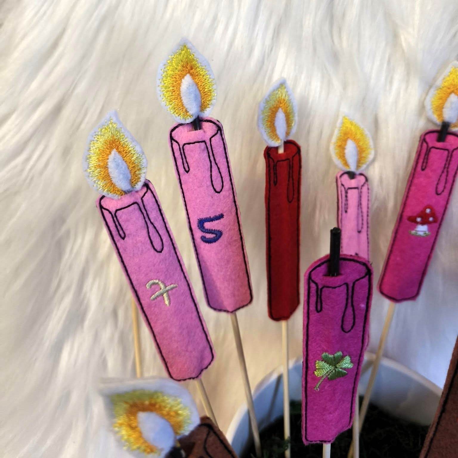 Stickdatei - ITH Geburtstagskerzen - Sewando