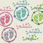 Stickdatei Mutterpass Stern Babyfüsse Doodle 514 - Sewando