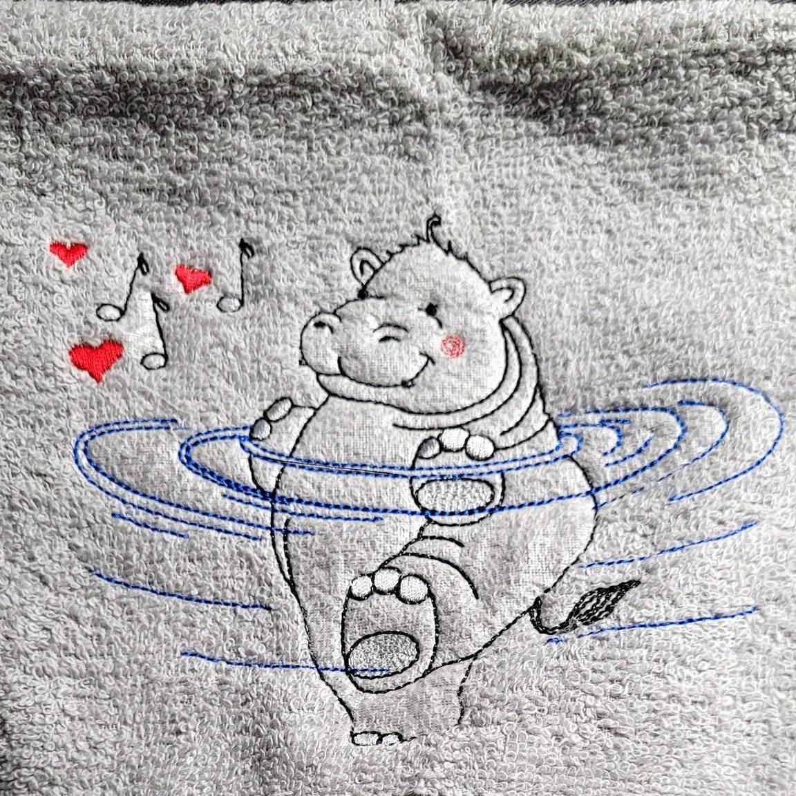 Stickdatei - Tanzendes Flusspferd - Sewando