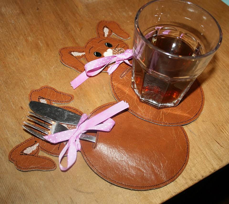 Stickdatei Bestecktasche / Gutscheintasche Hase (personalisierbar) in 2 Größen - Sewando