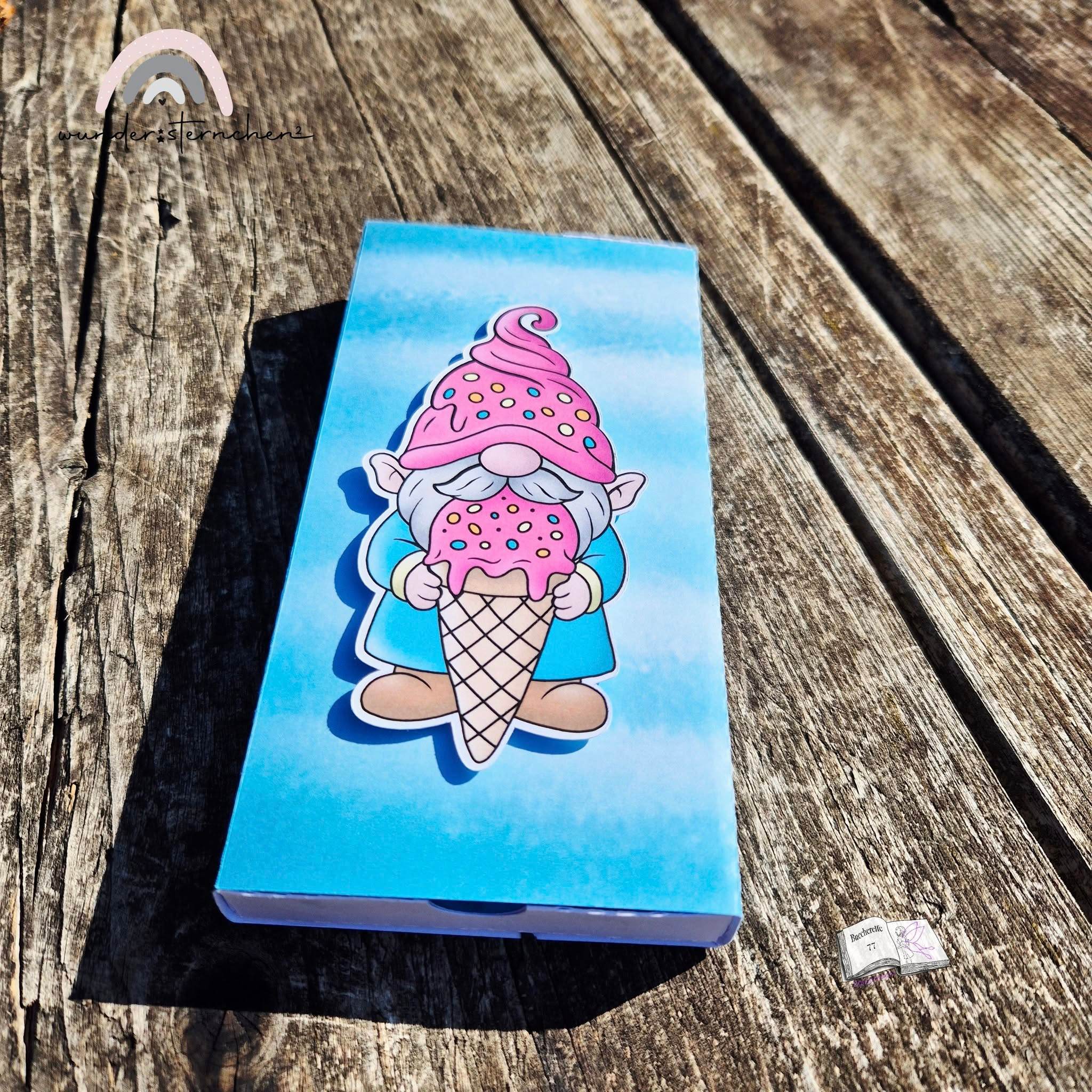 Digistamp Eiscreme Wichtel Bertie Sublimation, Plotterdatei, Digipaper - Sewando