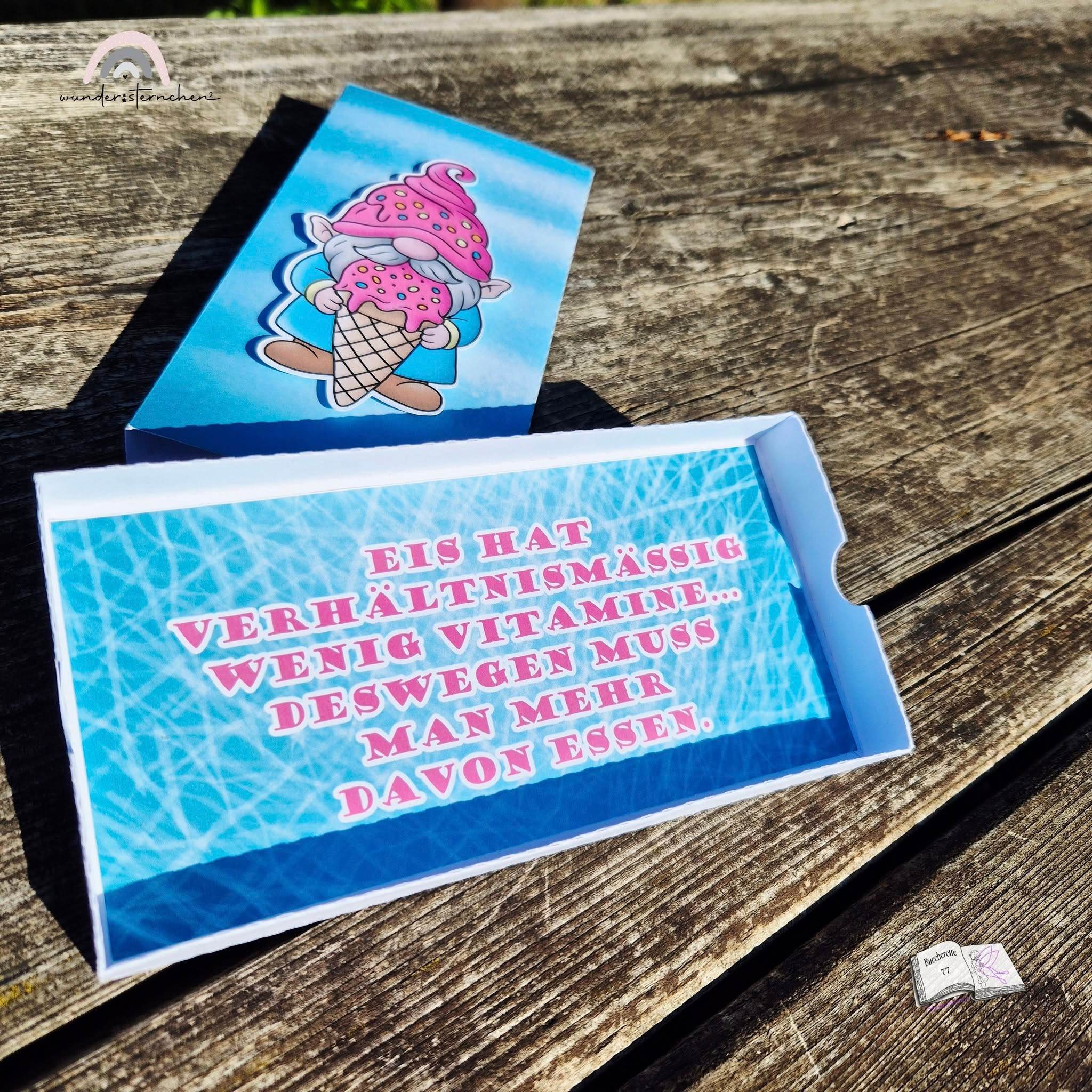 Digistamp Eiscreme Wichtel Bertie Sublimation, Plotterdatei, Digipaper - Sewando