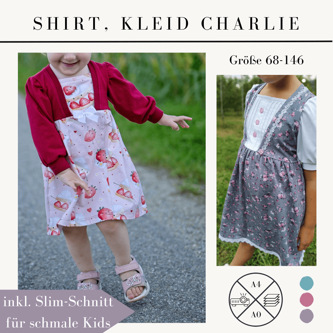 Schnittmuster Shirt, Kleid, Tunika Charlie Gr. 68-146 - Sewando