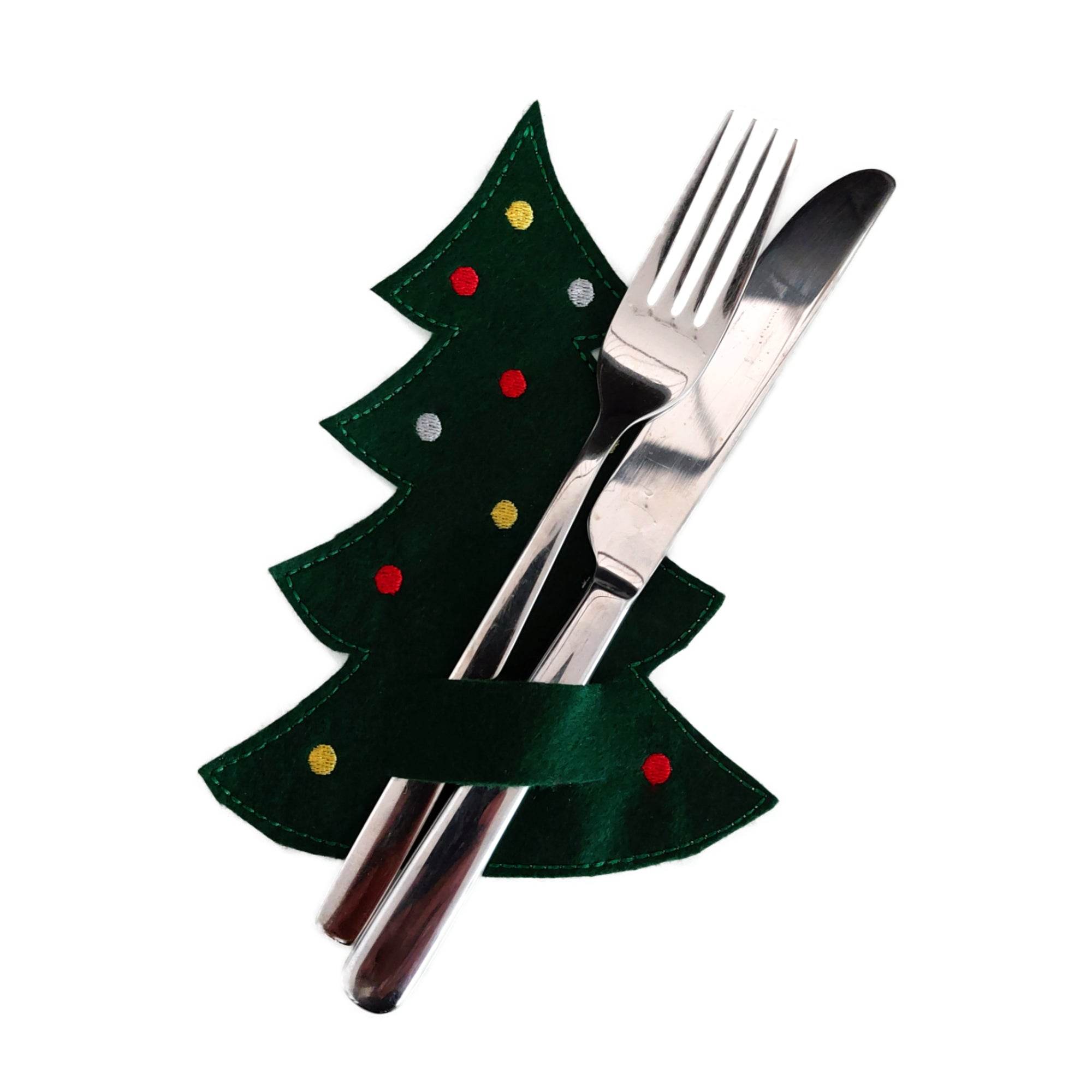 Stickdatei Bestecktasche Rahmen 13 cm x 18 cm, Weihnachten, Tannenbaum, Baum - Sewando