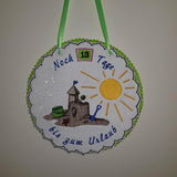 Stickdatei - Drehkalender "Countdown bis zum Urlaub"