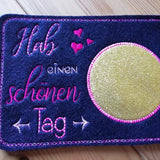 Stickdatei - Mugrugs "Hab einen schönen Tag" (4 Motive)