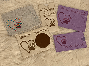 Stickdatei Mug Rug Schokohülle In the Hoop Sag Danke Set 555 - Sewando