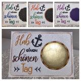 Stickdatei - Mugrugs "Hab einen schönen Tag" (4 Motive)