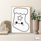 Digistamp Kawaii Nikolaus Stiefel, Sublimation, Plotterdatei