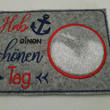 Stickdatei - Mugrugs "Hab einen schönen Tag" (4 Motive)