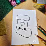 Plotterdatei Kawaii Nikolaus Stiefel, Sublimation, Digistamp