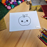 Digistamp Kawaii Apfel Sublimation, Plotterdatei