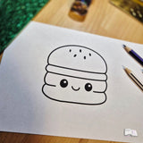 Digistamp Kawaii Burger Sublimation, Plotterdatei