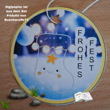 Digistamp Kawaii Nikolaus Stiefel, Sublimation, Plotterdatei