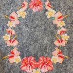 Blumenrahmen Stickdatei – Tropisches Blumenmotiv als verspielter Rahmen - Sewando