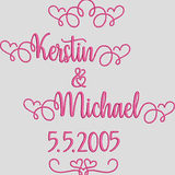 Stickdatei Schrift ABC In Love 2 Liebe Herz Buchstaben Zahlen Set 594 - Sewando