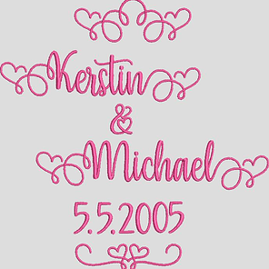 Stickdatei Schrift ABC In Love 2 Liebe Herz Buchstaben Zahlen Set 594 - Sewando