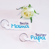 Stickdatei - Anhänger-Set "Beste Mama & Bester Papa"